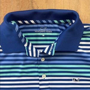 Vineyard Vines, multi colored striped, short sleeved polo, Size M
